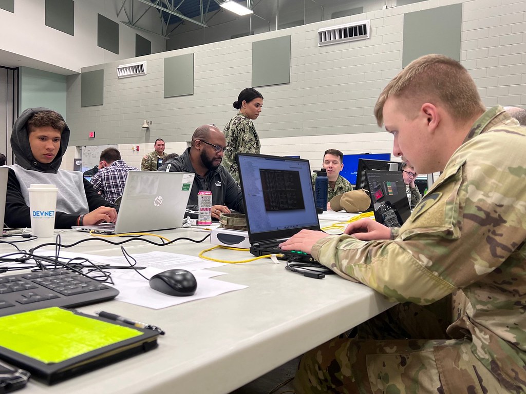 Data breach response team analyzing security incident